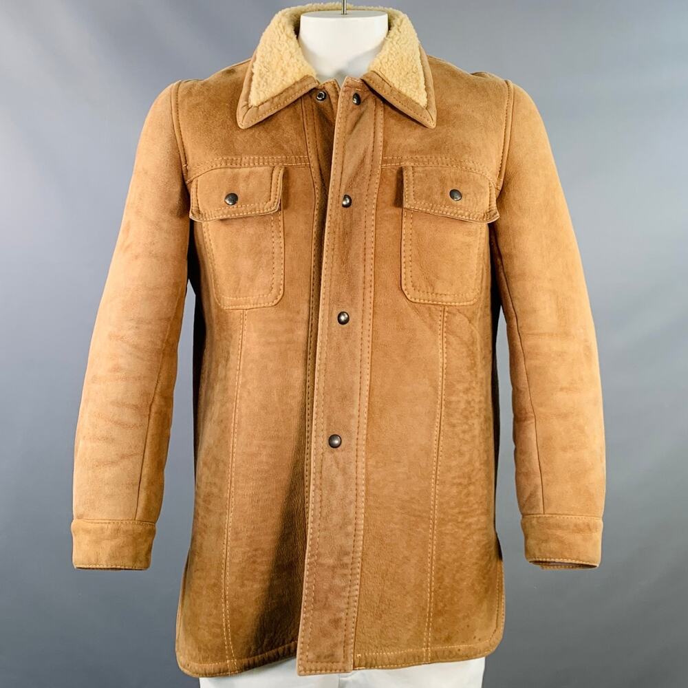 POLO by RALPH LAUREN Vintage Size XL Beige Shearling Snaps Jacket